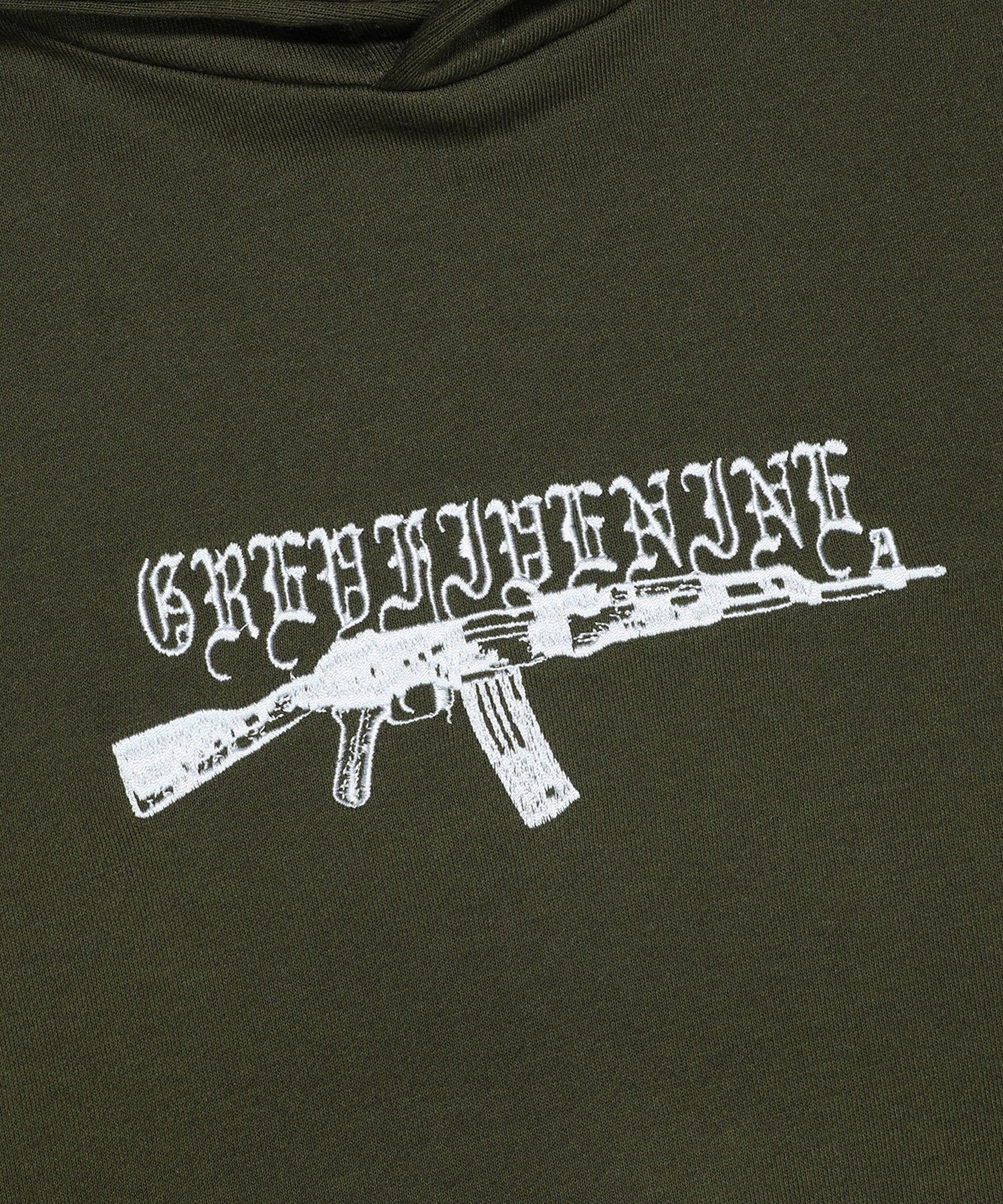 G59 AK LOGO HOODIE (OLIVE) - Image 3