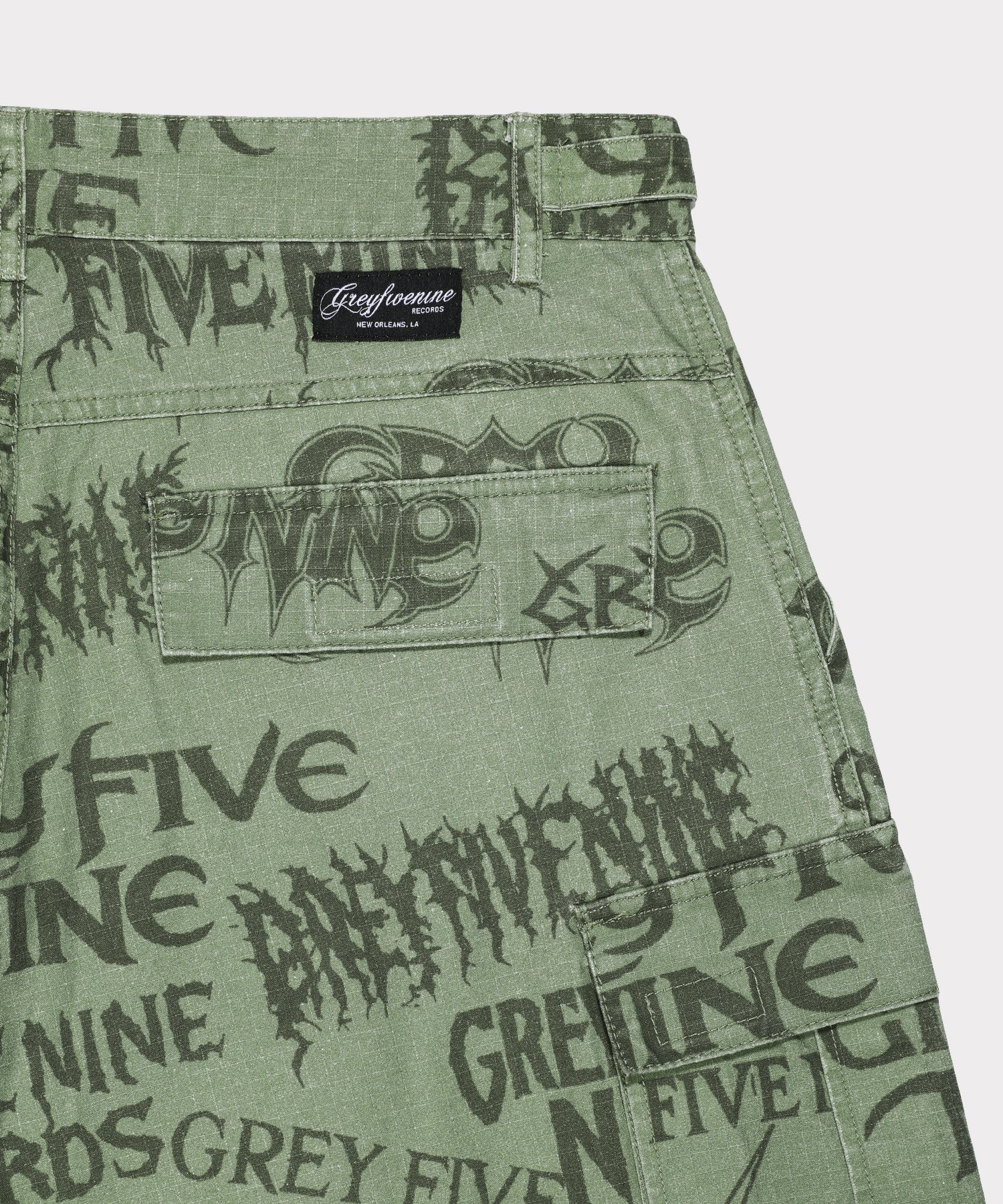 G59 HARDCORE ZIP OFF CARGO PANT (GREEN) - Image 4